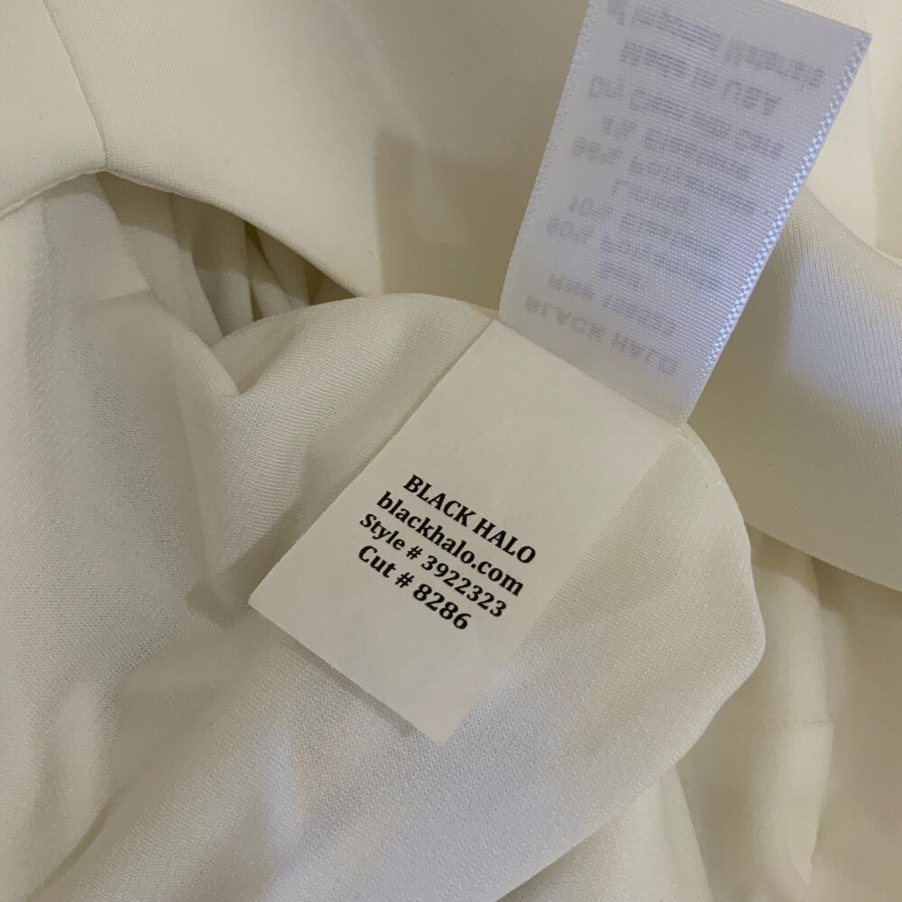 Black Halo Eve Anderson Mini Off Shoulder Cocktail Sheath Dress White Women's 2 - Picture 7 of 7